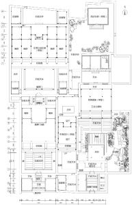 总平面图(来源:《福州衣锦坊水榭戏台古建筑群修复工程》,nenva重标)