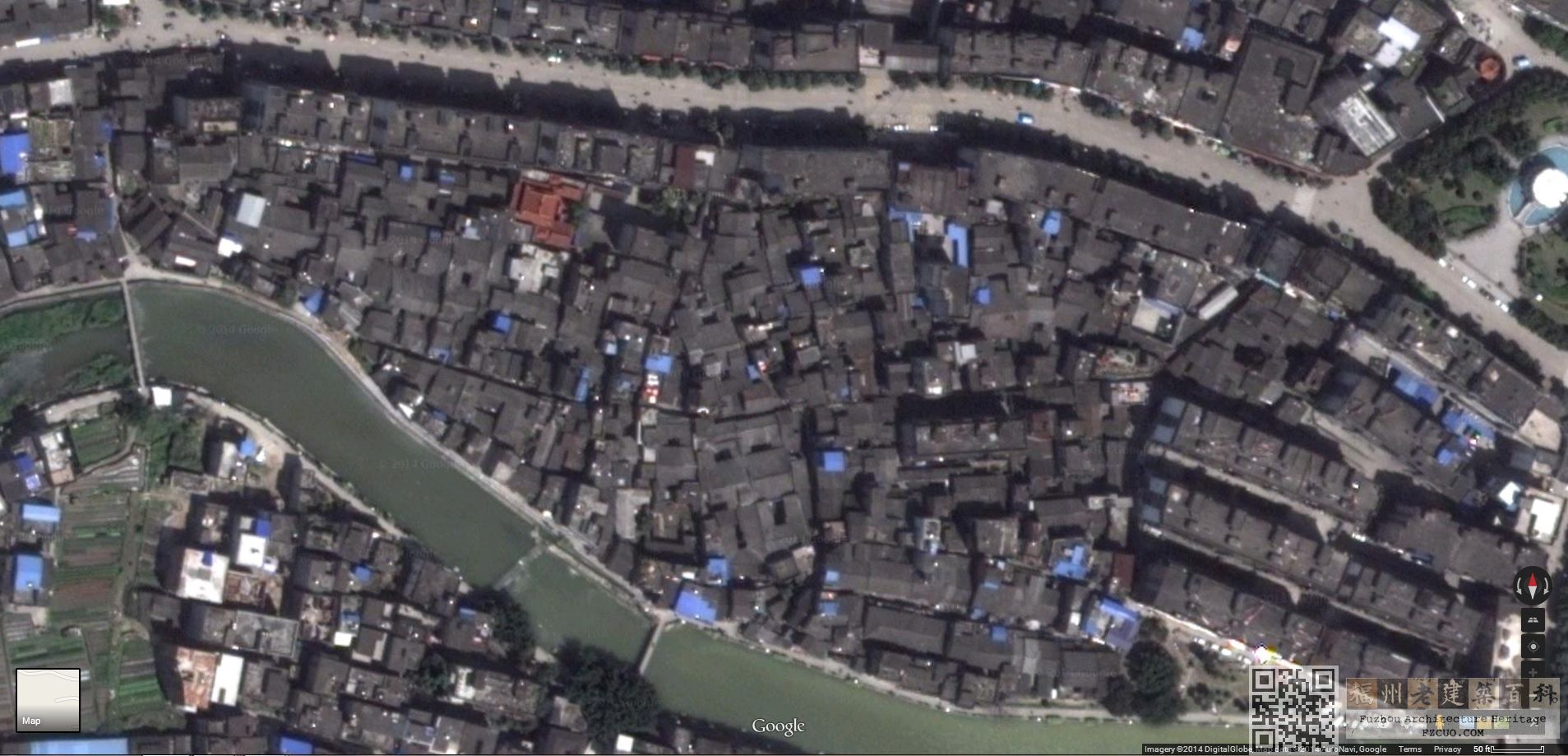 孝巷卫星图（Google Earth）