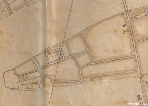 描述1886年南台洋行分布情况的地图上，本建筑标识为“同珍洋行”（Bull, Purdon & Co.）（来源：美国国会图书馆藏）