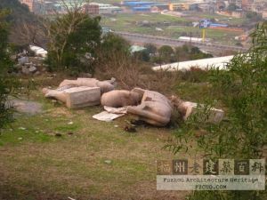狮山林翰墓石马（从北到南）（来源：李福生摄于2009年6月）
