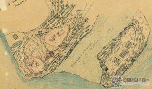 1870年前马限山及罗星山平面图，此时副领事馆仍在罗星塔下（英国国家档案馆提供，ABC复制）