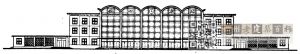 福州火车站立面（摘自黄孝修《福州火车站的设计》，建筑学报1961年第9期）