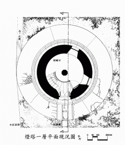 灯塔一层平面现况图（台湾“文化部”文化资产局）