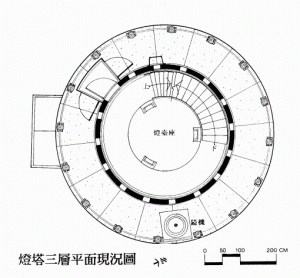 灯塔三层平面现况图（台湾“文化部”文化资产局）