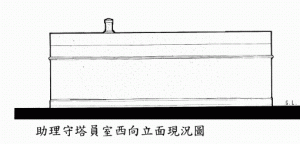 助理守塔员室立面现况图（台湾“文化部”文化资产局）