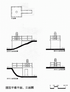 雾笛平台平面、立面图（台湾“文化部”文化资产局）