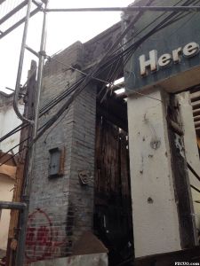 2014年3月13日，拆除中的津门路8号（来源：EdDuck拍摄）