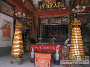 金山凤岗刘氏宗祠旧址大厅（严可清摄于2009年4月/仓山区文体局提供）