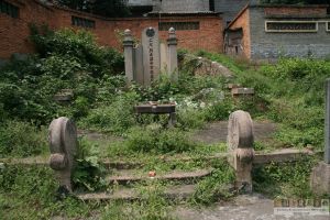 梁厝梁甘甘墓正面（从南到北）（来源：严可清摄于2009年6月）