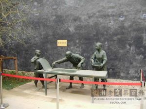 南后街裱褙雕塑（林陶江摄于2009.02）