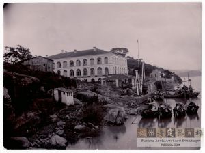 1905年左右，由德国船员拍摄的闽海关营前分关办公楼（来源：林轶南收藏）