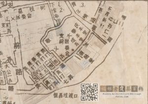 银局里对应沙逊洋行的大院（制图：ABC，两张底图分别为1868年《福州南台之图》与1982年《福州市地名录》所附地图）