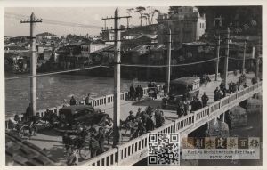 1930年代从中洲岛上建筑向南拍摄仓前桥（池志海 收藏）