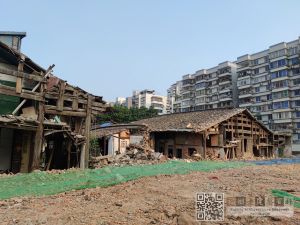 程厝里山墙拆除后，露出了主体木构架（ABC摄于2021.03）