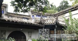 花厅半边亭、围墙的牌堵与壸边灰塑（伊倩拍摄）